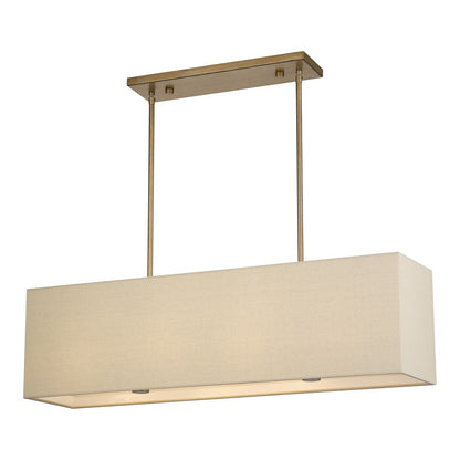 Livex Summit 4Lt Large Chandelier, Gold/Parchment Hardback/White