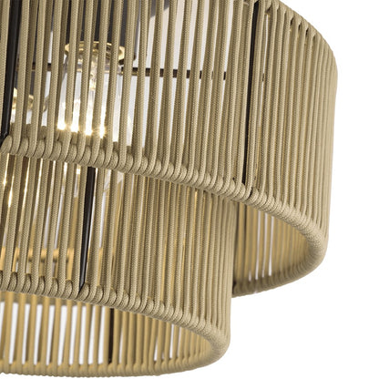 Livex Acordia 3Lt Large 9" Semi-Flush, Bronze/Gold Polyester