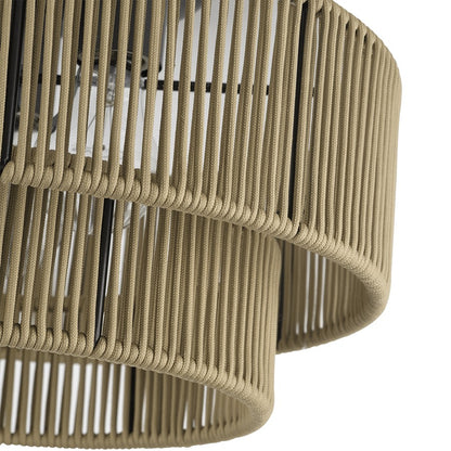 Livex Acordia 3Lt Large 9" Semi-Flush, Bronze/Gold Polyester
