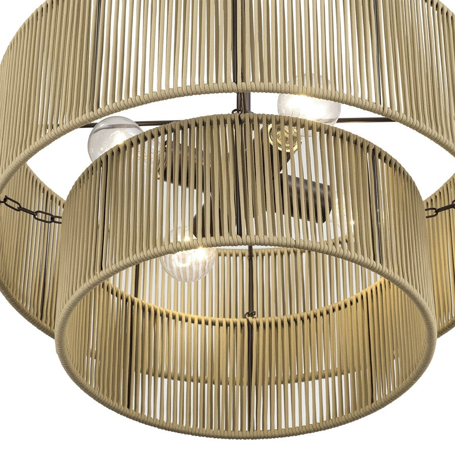 Livex Acordia 4Lt Pendant Chandelier, Bronze/Venetian Gold Polyester