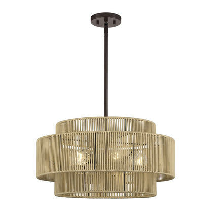 Livex Acordia 5Lt Pendant Chandelier, Bronze/Venetian Gold Polyester