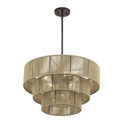 Livex Acordia 6Lt Pendant Chandelier, Bronze/Venetian Gold Polyester