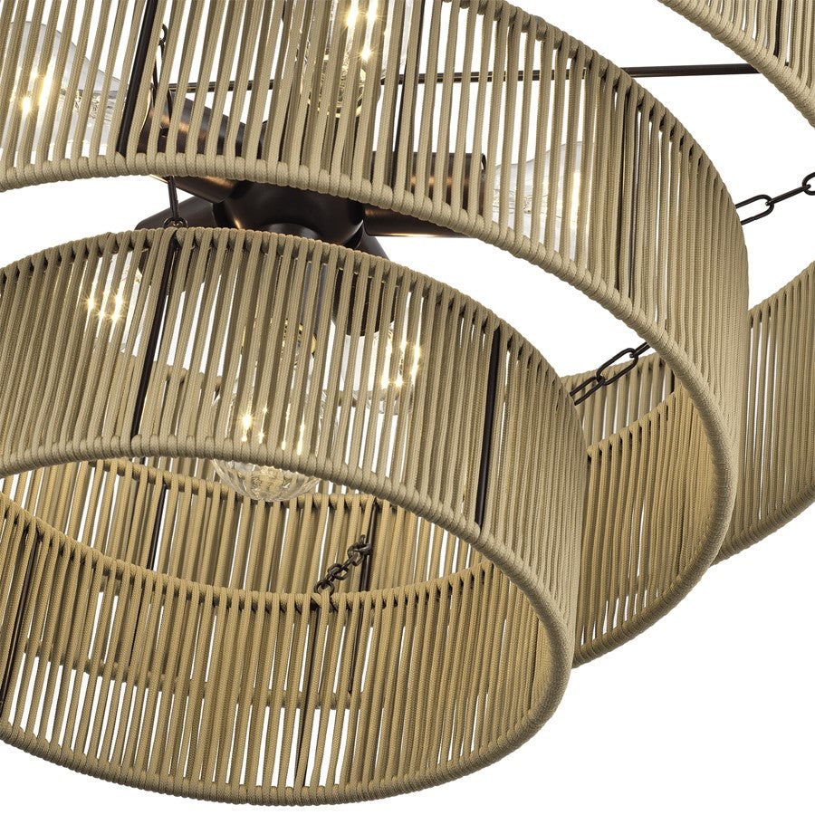 Livex Acordia 6Lt Pendant Chandelier, Bronze/Venetian Gold Polyester