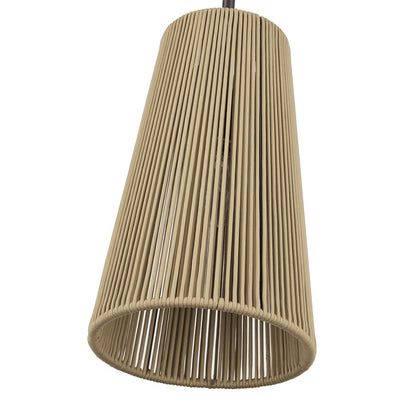 Livex Florell 1Lt 8" Dia Pendant, Bronze/Venetian Gold Polyester Rope