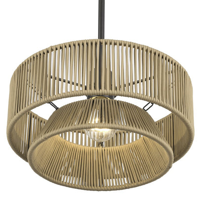 Livex Florell 1Lt 13" Dia Pendant, Bronze/Venetian Gold Polyester
