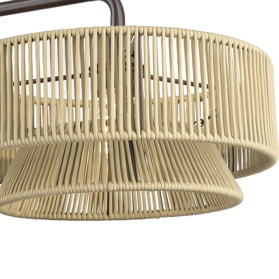Livex Florell 3Lt Extra Large Chandelier, Bronze/Gold Polyester