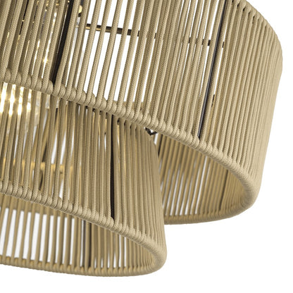 Livex Florell 3Lt 18" Dia Semi-Flush, Bronze/Gold Polyester