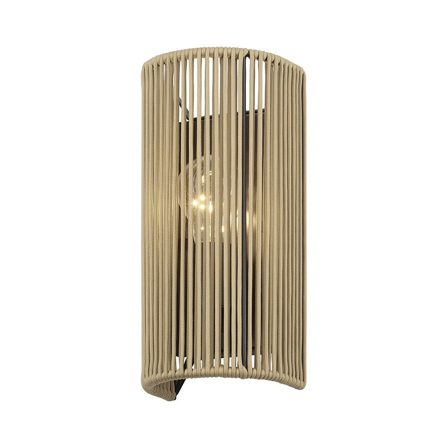 Livex Acordia 1Lt ADA 5" Sconce, Bronze/Venetian Gold Polyester Rope