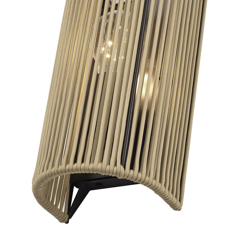 Livex Acordia 1Lt ADA 5" Sconce, Bronze/Venetian Gold Polyester Rope