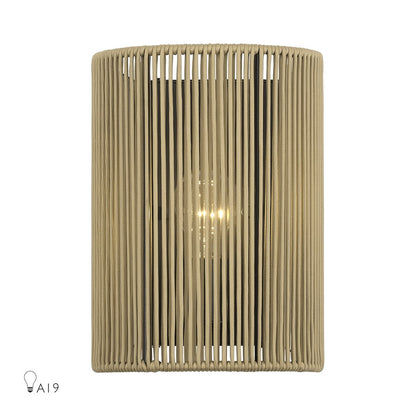 Livex Acordia 1Lt ADA 8" Sconce, Bronze/Venetian Gold Polyester Rope - 53172-92
