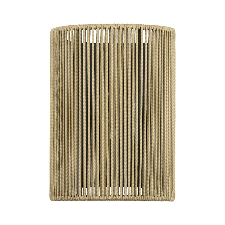 Livex Acordia 1Lt ADA 8" Sconce, Bronze/Venetian Gold Polyester Rope
