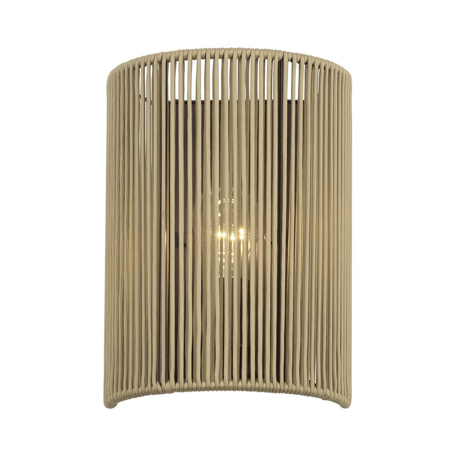 Livex Acordia 1Lt ADA 8" Sconce, Bronze/Venetian Gold Polyester Rope