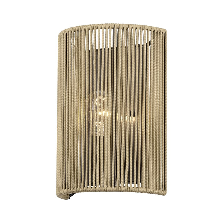 Livex Acordia 1Lt ADA 8" Sconce, Bronze/Venetian Gold Polyester Rope
