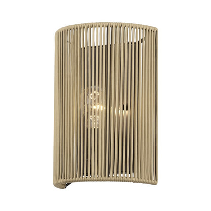Livex Acordia 1Lt ADA 8" Sconce, Bronze/Venetian Gold Polyester Rope