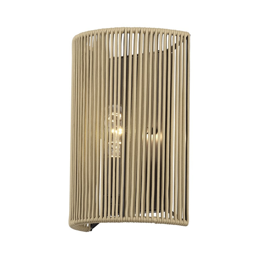 Livex Acordia 1Lt ADA 8" Sconce, Bronze/Venetian Gold Polyester Rope