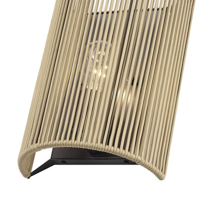 Livex Acordia 1Lt ADA 8" Sconce, Bronze/Venetian Gold Polyester Rope