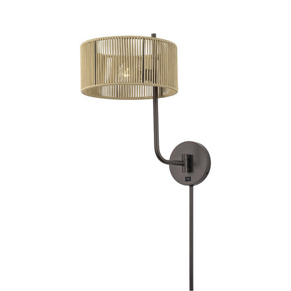 Livex Acordia 1Lt Swing Arm Wall Lamp, Bronze/Gold Polyester