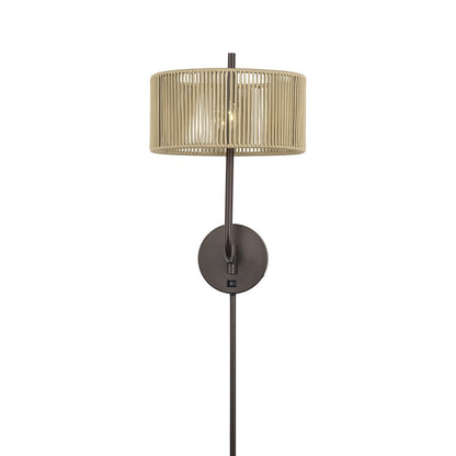 Livex Acordia 1Lt Swing Arm Wall Lamp, Bronze/Gold Polyester
