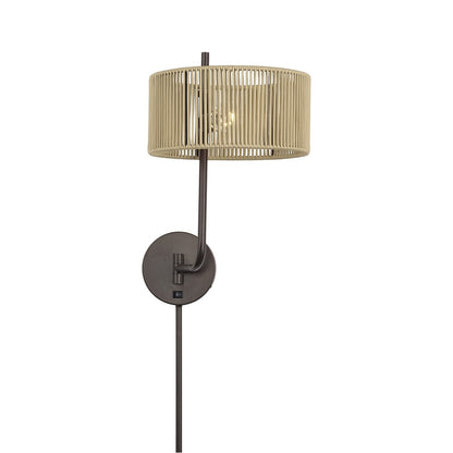 Livex Acordia 1Lt Swing Arm Wall Lamp, Bronze/Gold Polyester