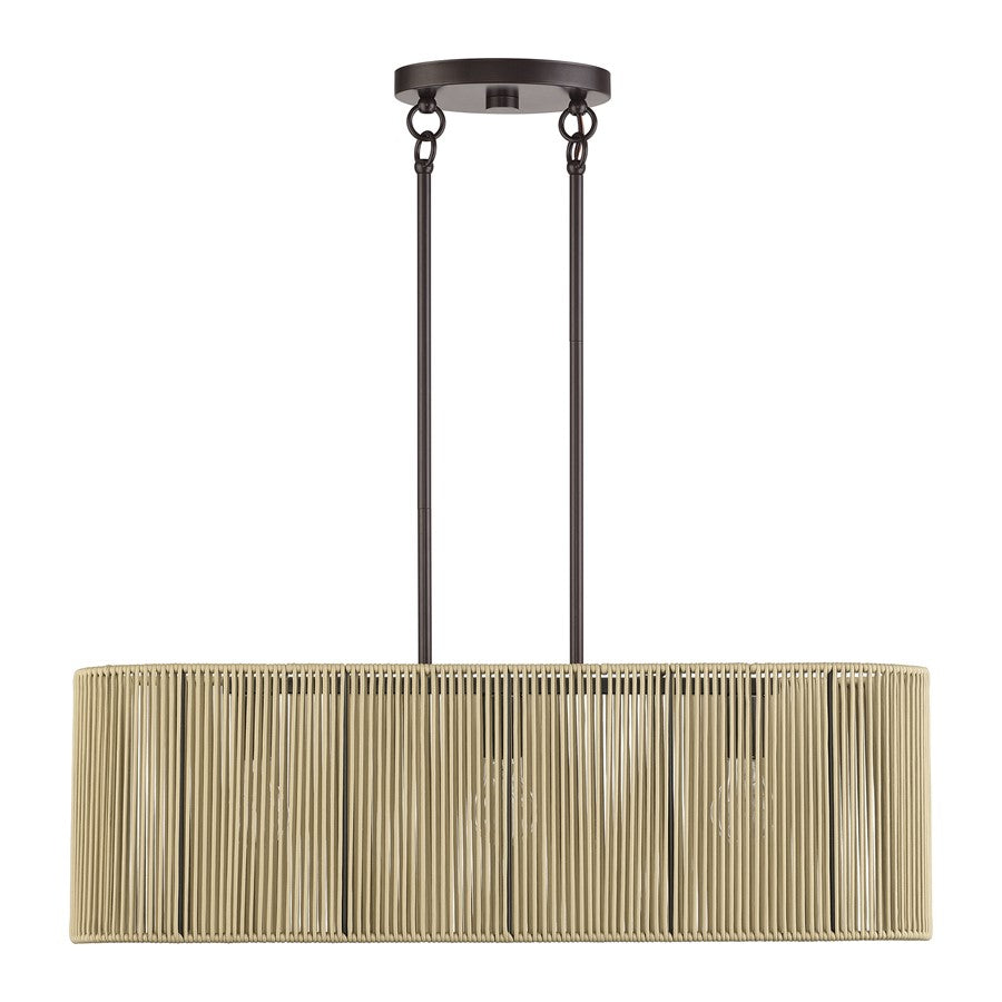 Livex Goldiemesh 3Lt Medium Chandelier, Bronze/Gold Polyester