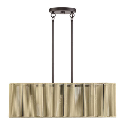 Livex Goldiemesh 3Lt Medium Chandelier, Bronze/Gold Polyester