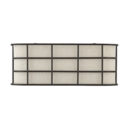 Livex Blanchard 2 Light ADA Sconce, English Bronze/Oatmeal