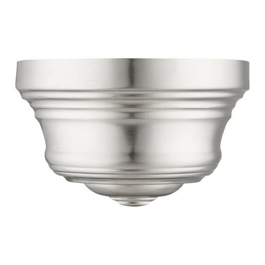 Livex Endicott 1 Light ADA Sconce, Nickel/Nickel Steel /Gold/Inside