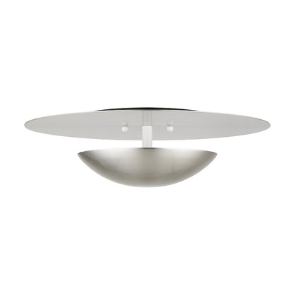 Livex Ventura 2 Light Large Semi-Flush/Wall Sconce, Nickel