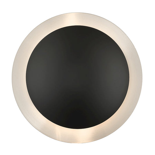 Livex Ventura 2 Lt Med Semi-Flush/Sconce, Black/Nickel Reflector BP