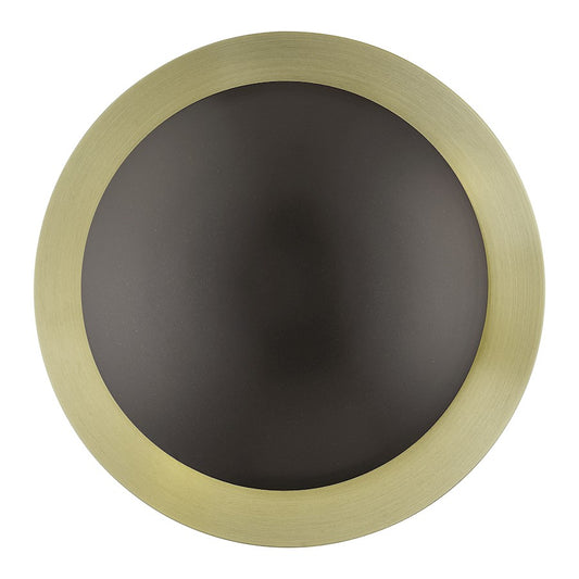 Livex Ventura 2 Lt Med Semi-Flush/Sconce, Bronze/Brass Reflector BP
