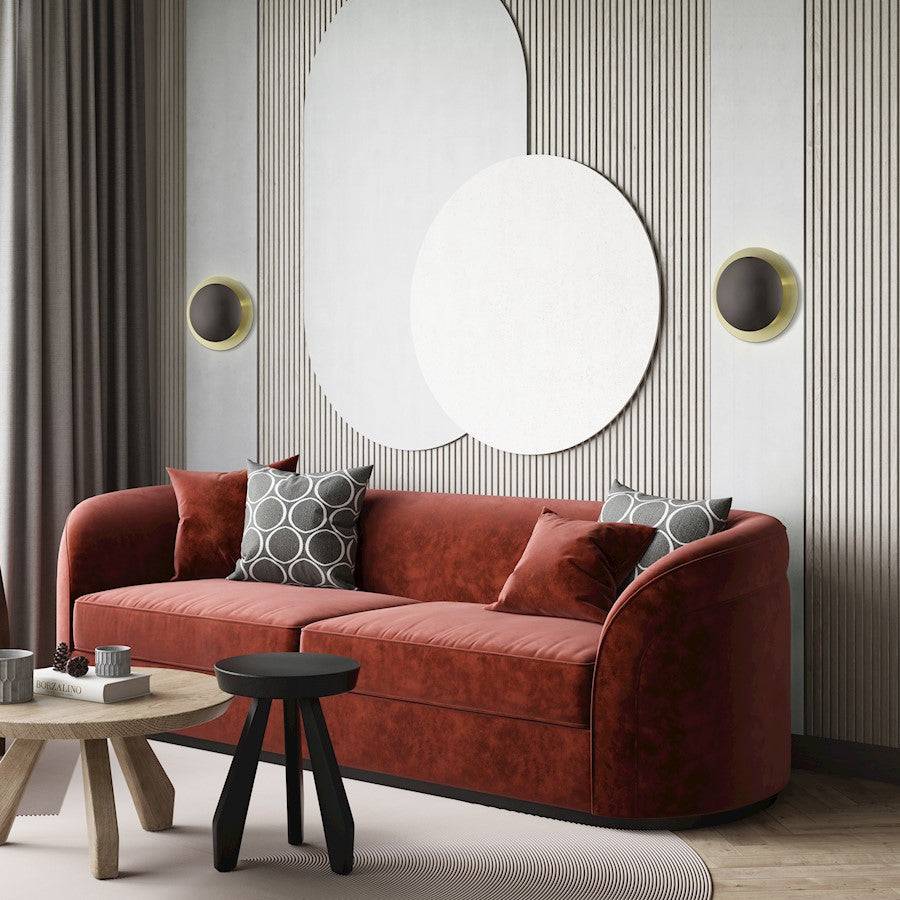 Livex Ventura 2 Lt Med Semi-Flush/Sconce, Bronze/Brass Reflector BP
