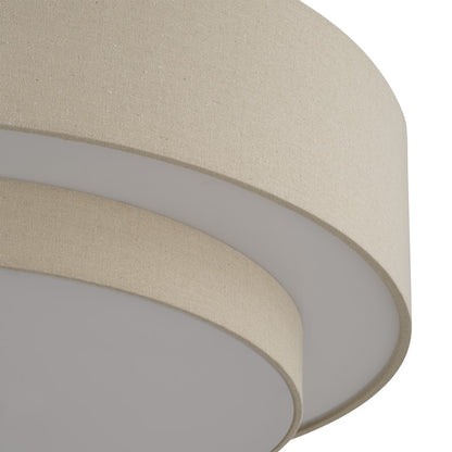 Livex Bellingham 6Lt 30" Semi-Flush, Gold/Parchment Hardback/White