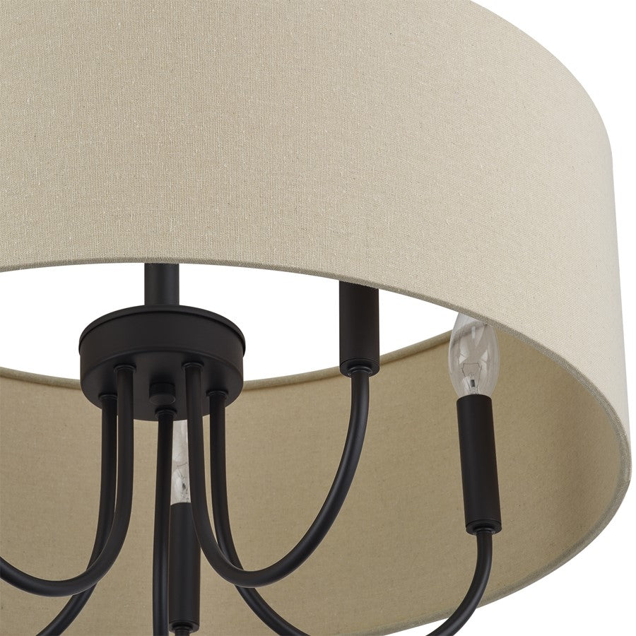 Livex Bellingham 5Lt Pendant Chandelier, Bronze/Parchment Hardback