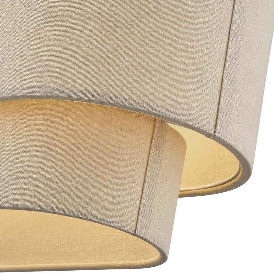 Livex Bellingham 4Lt Large Chandelier, Bronze/Parchment Hardback