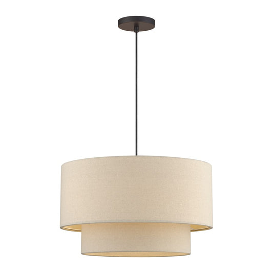 Livex Bellingham 3Lt Pendant, Bronze/Parchment Hardback - 58874-07
