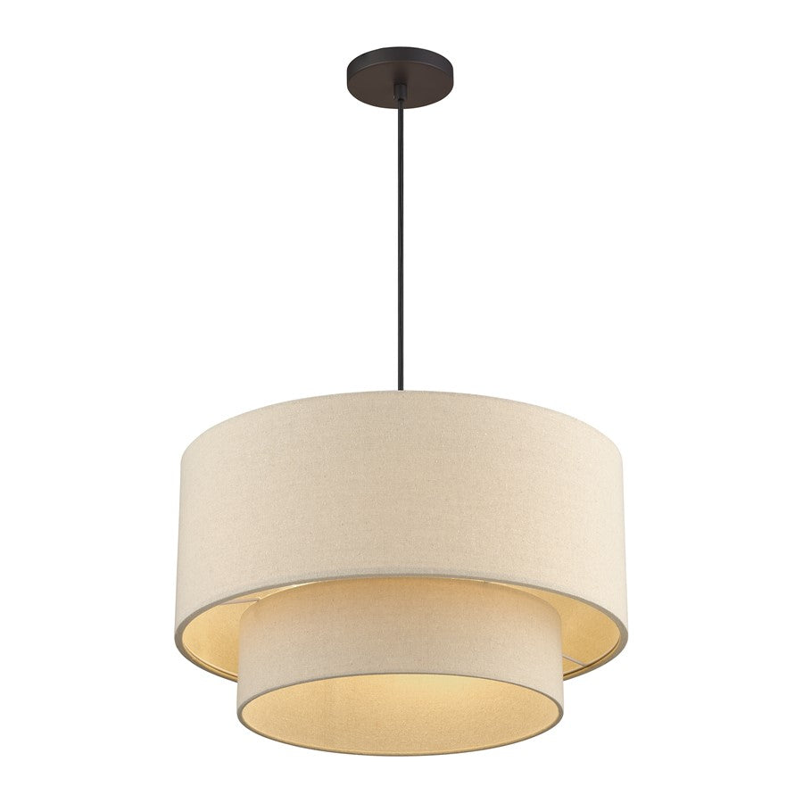 Livex Bellingham 3Lt Pendant, Bronze/Parchment Hardback