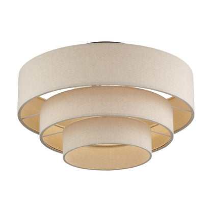 Livex Bellingham 4Lt 21" Semi-Flush, Bronze/Parchment Hardback