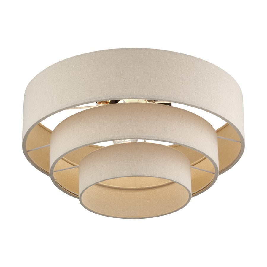 Livex Bellingham 4Lt 21" Semi-Flush, Bronze/Parchment Hardback