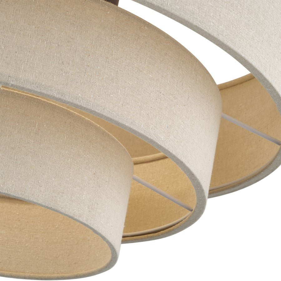 Livex Bellingham 4Lt 21" Semi-Flush, Bronze/Parchment Hardback