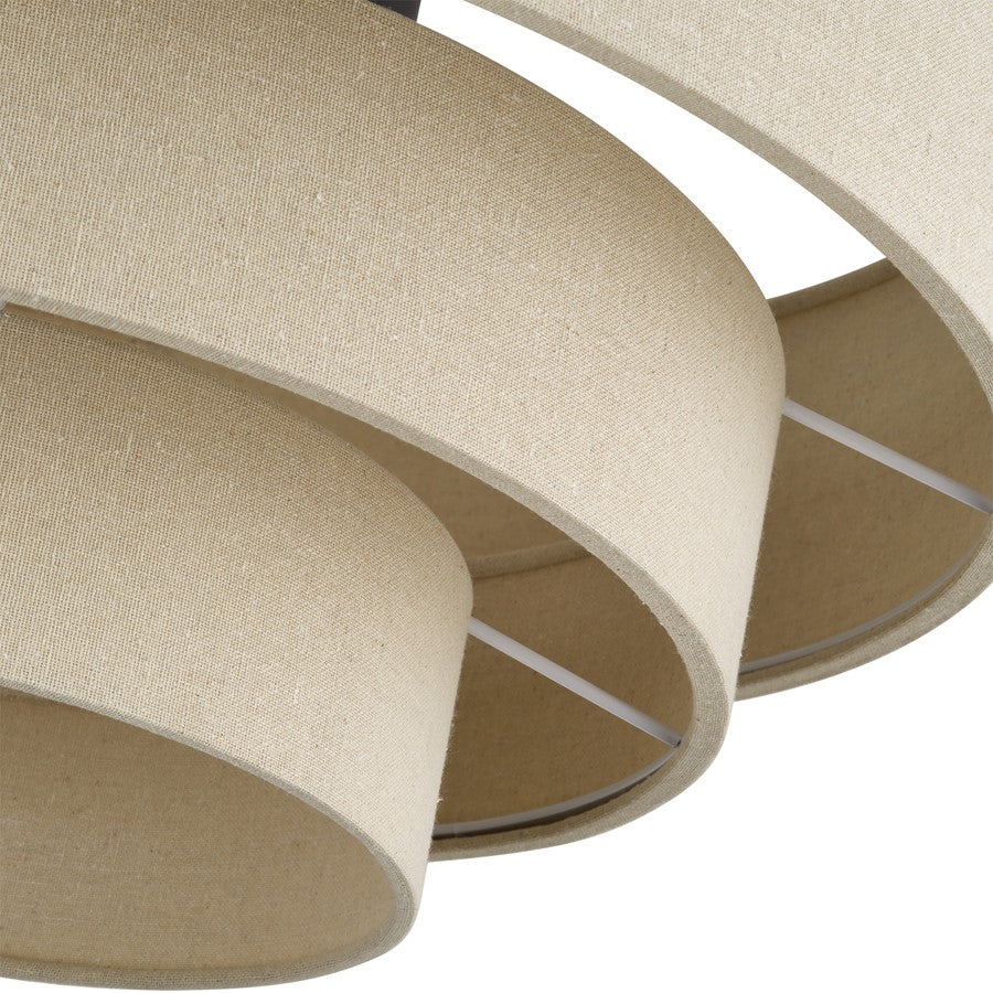 Livex Bellingham 4Lt 21" Semi-Flush, Bronze/Parchment Hardback