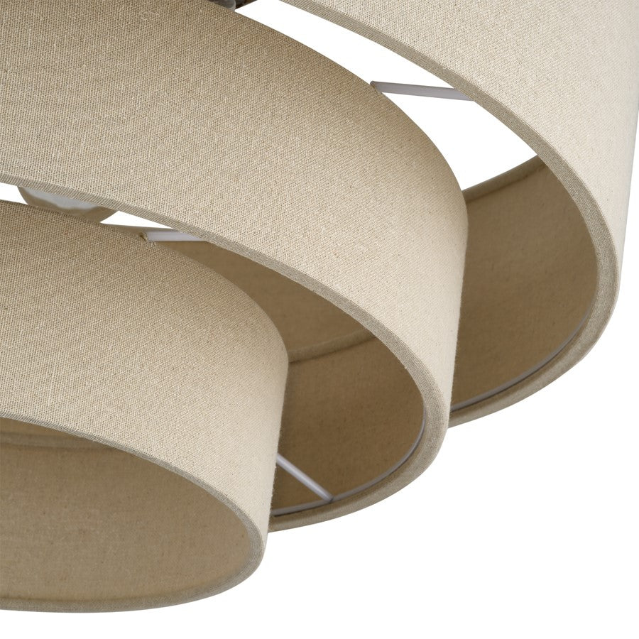 Livex Bellingham 5Lt 28" Semi-Flush, Gold/Parchment Hardback