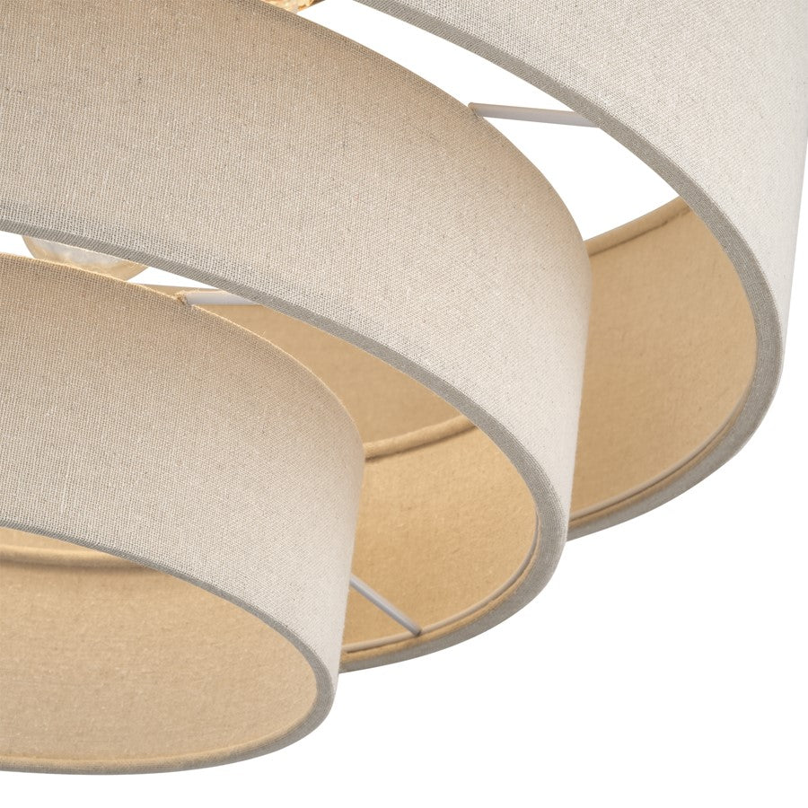Livex Bellingham 5Lt 28" Semi-Flush, Gold/Parchment Hardback