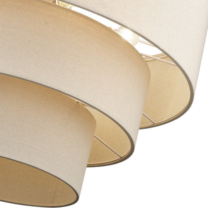 Livex Bellingham 5Lt 28" Pendant Chandelier, Gold/Parchment Hardback