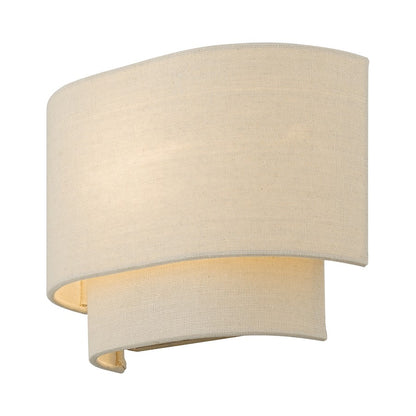 Livex Bellingham 1 Light ADA Sconce, Gold Leaf/Parchment