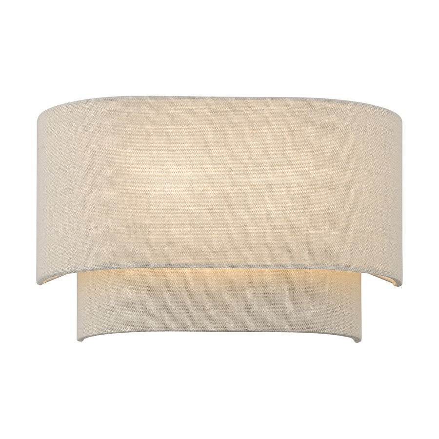 Livex Bellingham 2 Light ADA Sconce, Gold Leaf/Parchment