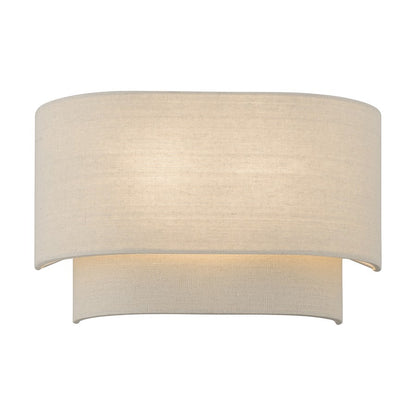 Livex Bellingham 2 Light ADA Sconce, Gold Leaf/Parchment