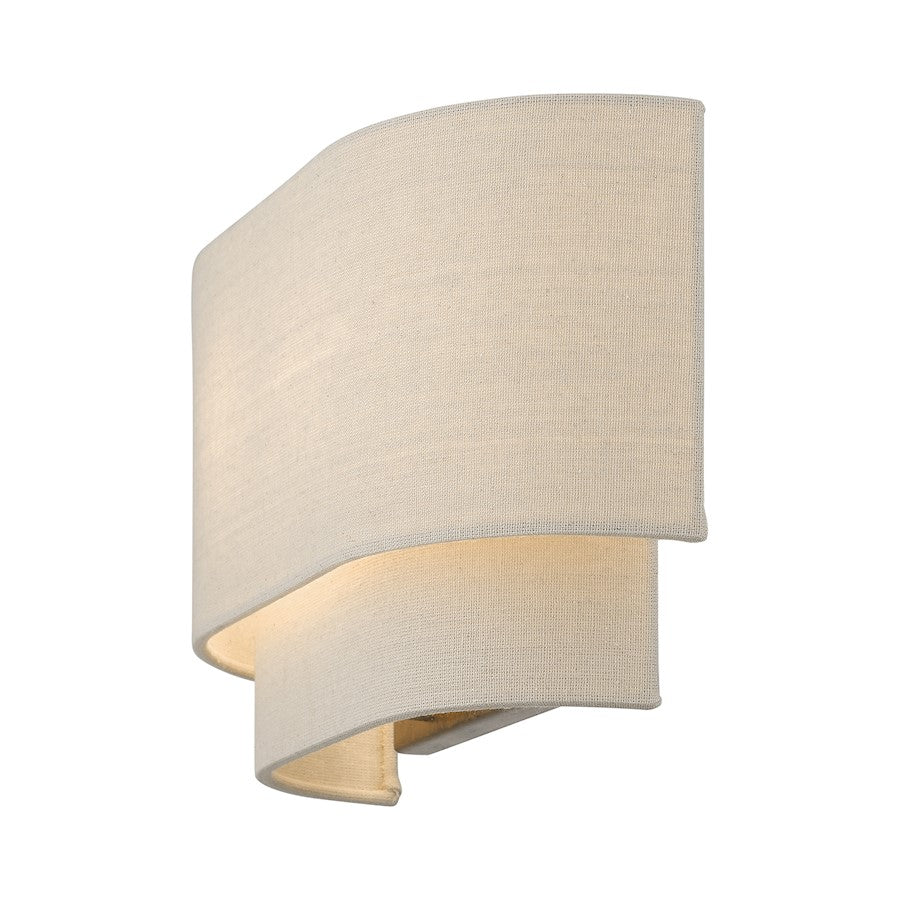 Livex Bellingham 2 Light ADA Sconce, Gold Leaf/Parchment