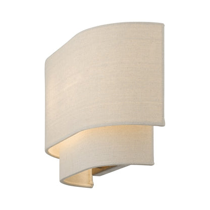 Livex Bellingham 2 Light ADA Sconce, Gold Leaf/Parchment