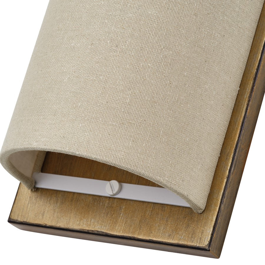Livex Bellingham 1Lt ADA 6" Sconce, Gold/Parchment Hardback