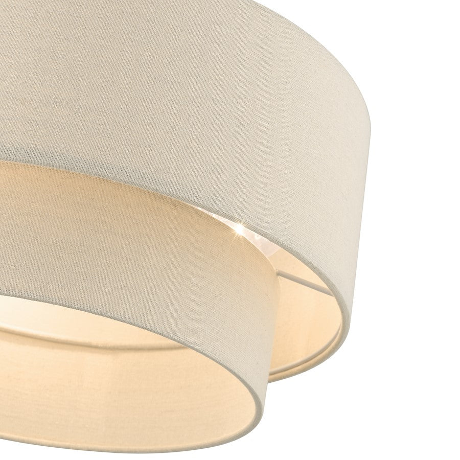 Livex Bellingham 3 Light Pendant Chandelier, Gold Leaf/Parchment